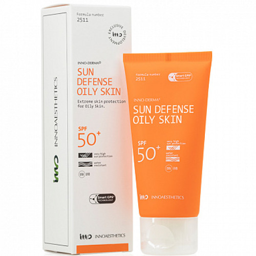 СОЛНЦЕЗАЩИТНЫЙ КРЕМ ДЛЯ ЖИРНОЙ КОЖИ SPF 50+ INNO-DERMA SUN DEFENSE OILY SKIN SPF 50+ 50 МЛ